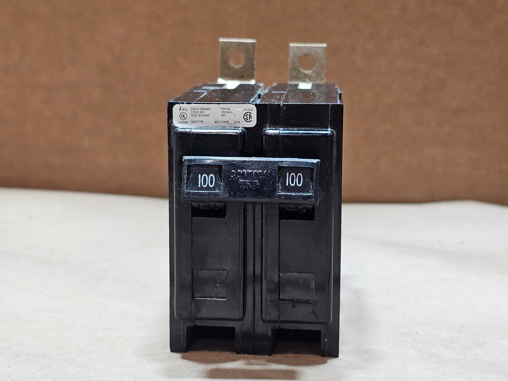 CUTLER-HAMMER BA2100 100A 2-Pole Bolt-On Thermal Magnetic Circuit Breaker 120/240VAC