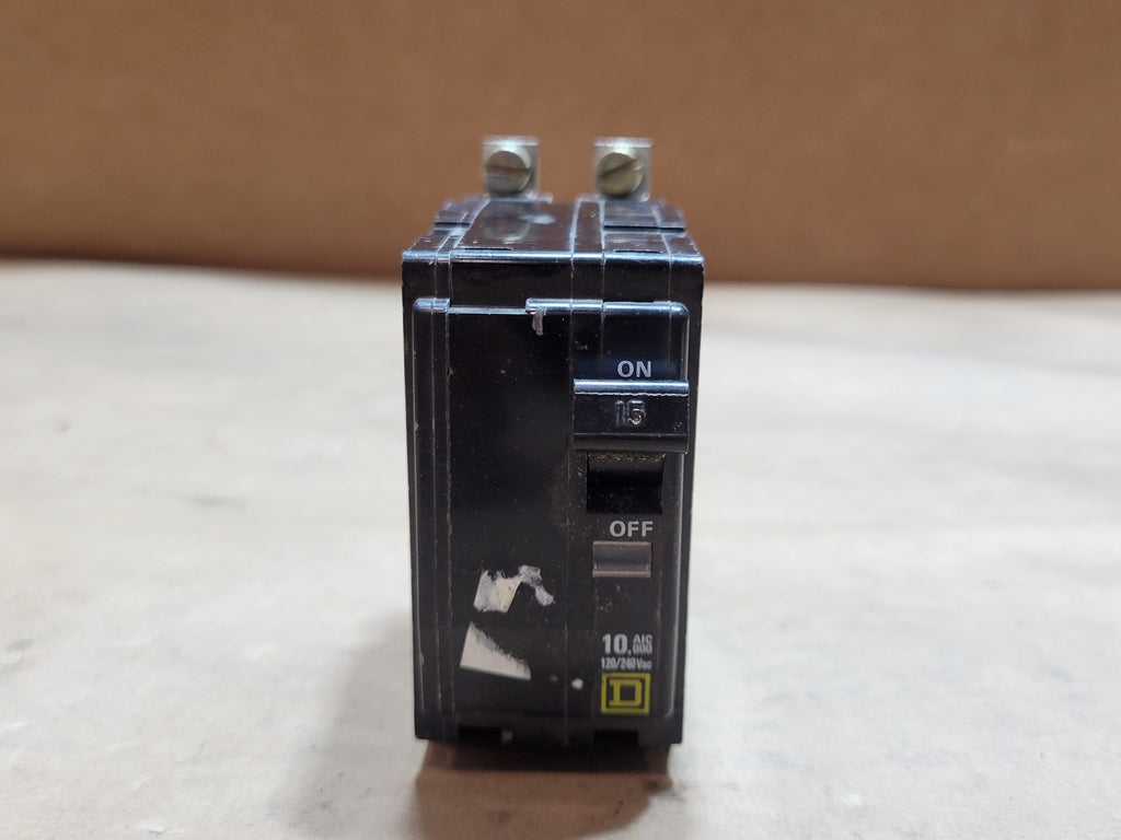 SQUARE D 15 Amp, 120/240 Volt, 2 Pole Circuit Breaker QOB215