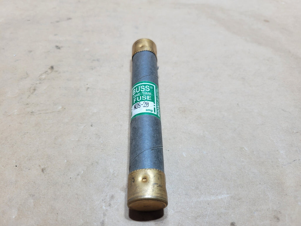 BUSSMANN 20 Amp, 600 Volt, Class K5 One Time Fuse NOS-20