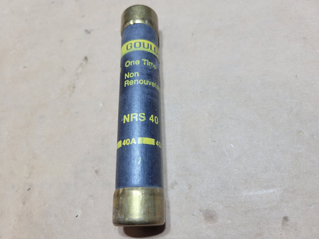 GOULD SHAWMUT 40 Amp 600VAC Class H One-Time Fuse NRS40