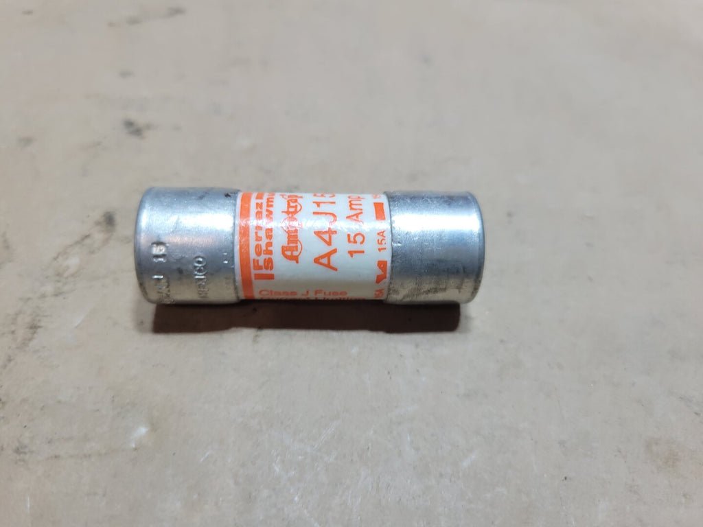 FERRAZ SHAWMUT 15 Amp 600VAC Amp-Trap Class J Fast-Acting Fuse A4J15