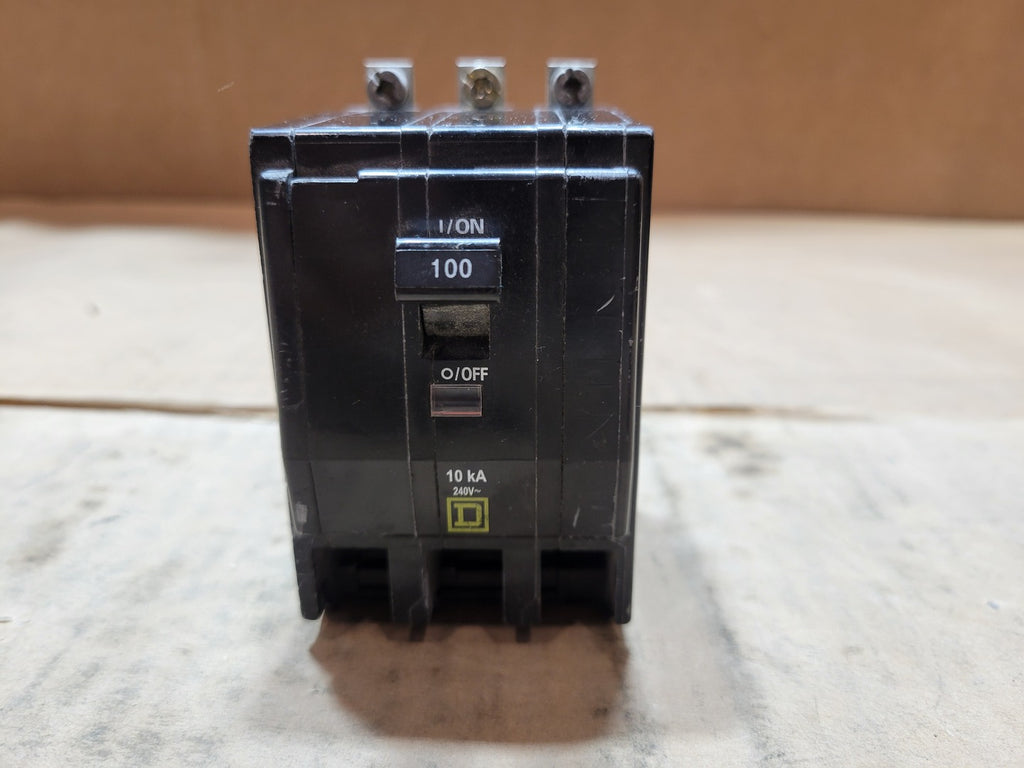 SQUARE D 100 Amp, 3 Pole, 240 Volts Circuit Breaker QOB3100