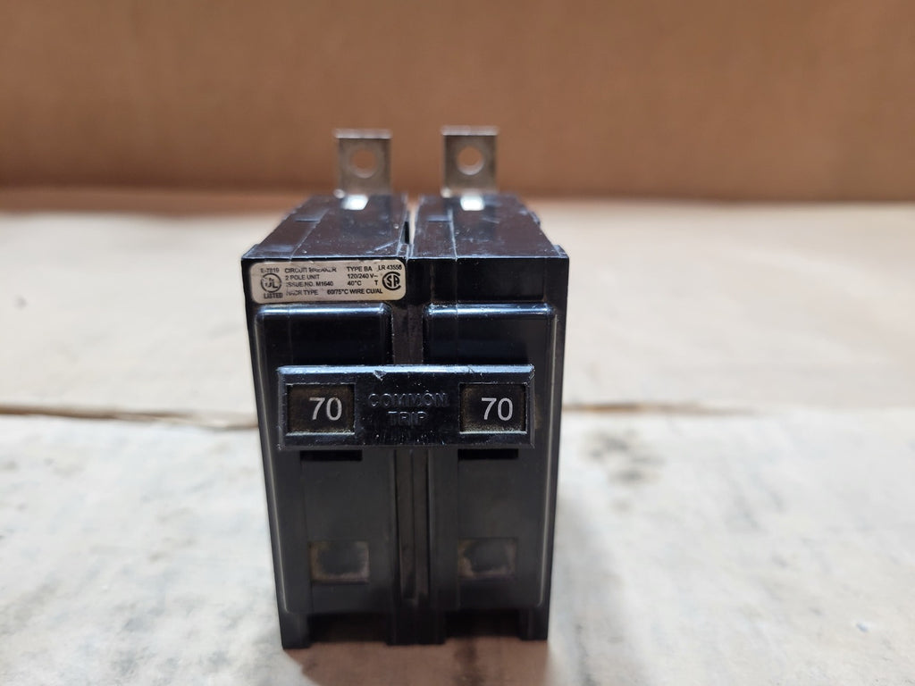CUTLER-HAMMER 70 Amp, 2-Pole, 120/240 Volts Circuit Breaker BAB270