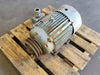 HYUNDAI HJS215SR235 10 HP 230/460V 3-Phase TEFC Inverter Duty AC Motor 1765 RPM 215T Frame w/ Double-Groove V-Belt Pulley