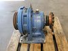 SUMITOMO SM-CYCLO CHH-6175Y-29 29:1 Shaft Mounted Gear Reducer 1750 RPM Input w/ Chain Sprocket & Dual V-Belt Pulley