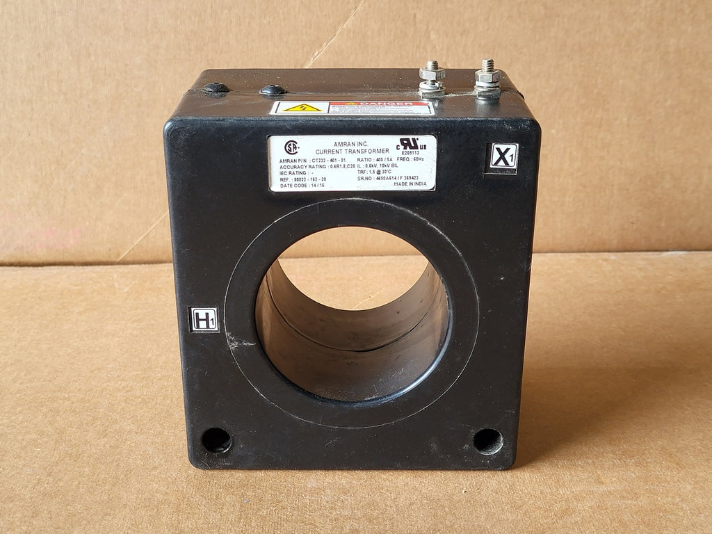 AMRAN INC. CT233-401-01 400:5A Window Current Transformer C20 600V 10kV BIL 60Hz