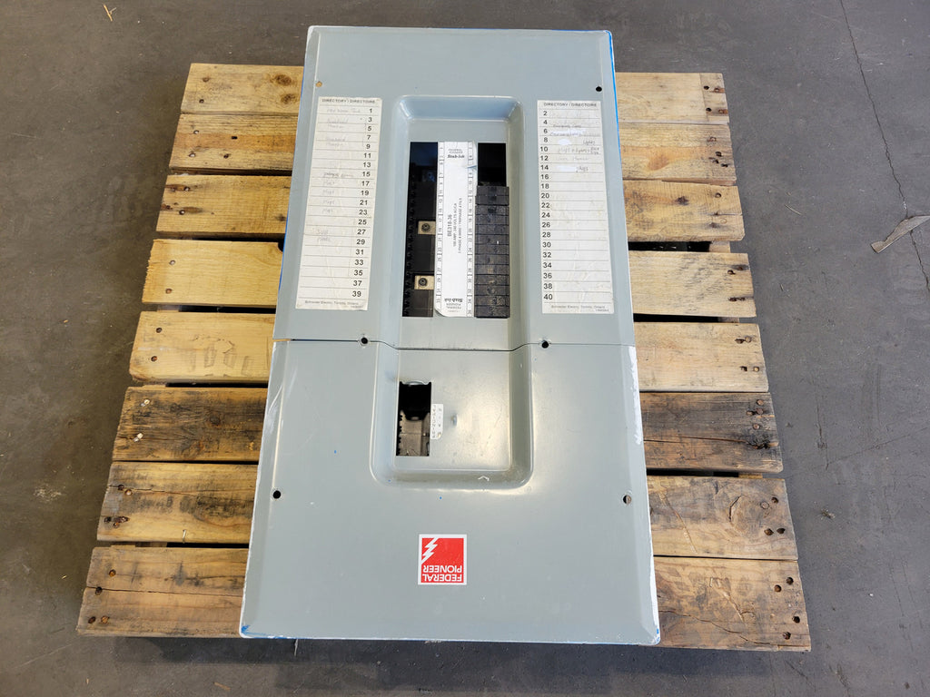 FEDERAL PIONEER BE318-36 100A 120/240V 3-Phase 36-Circuit Stab-Lok Panelboard w/ Enclosure & Cover