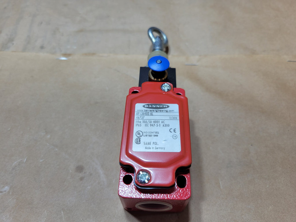 BANNER RP-LM40D-6L Rope Pull Safety Switch 6 m Range IP65 400V AC