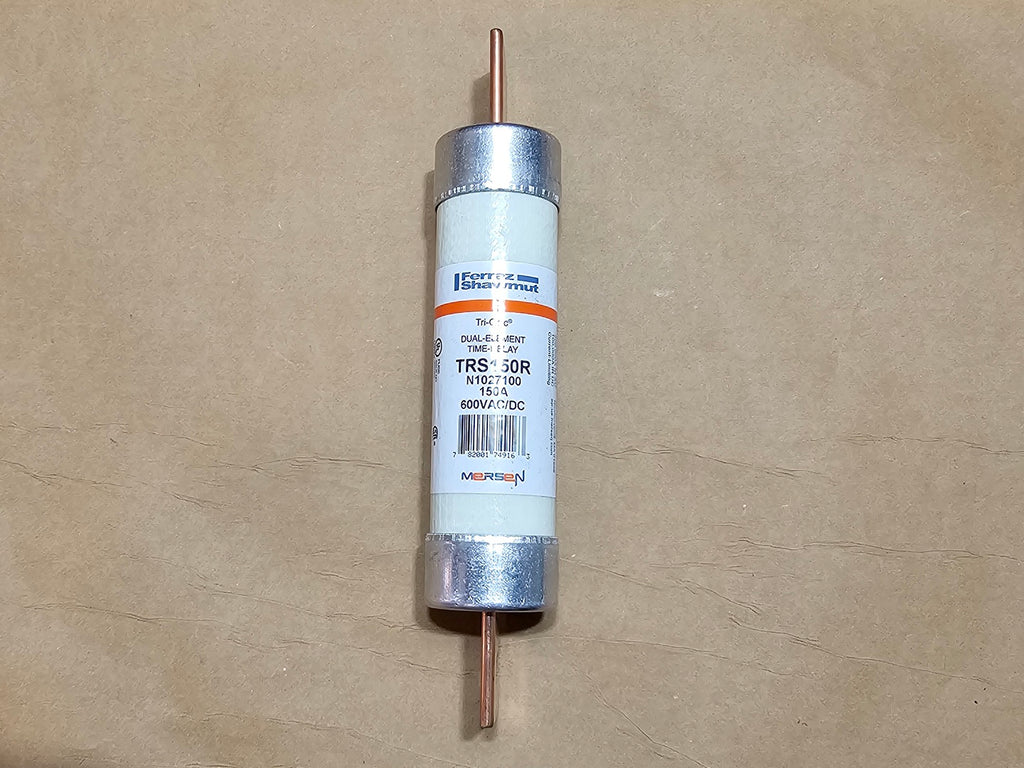 FERRAZ SHAWMUT 150A Dual-Element Time-Delay Fuse 600 VAC/DC, Class RK5, TRS150R