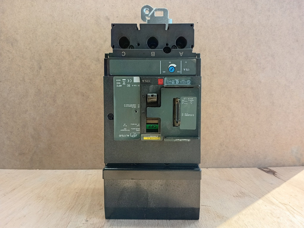 SQUARE D JLA36175YP PowerPact JL 250 175A 3-Pole 600V Circuit Breaker