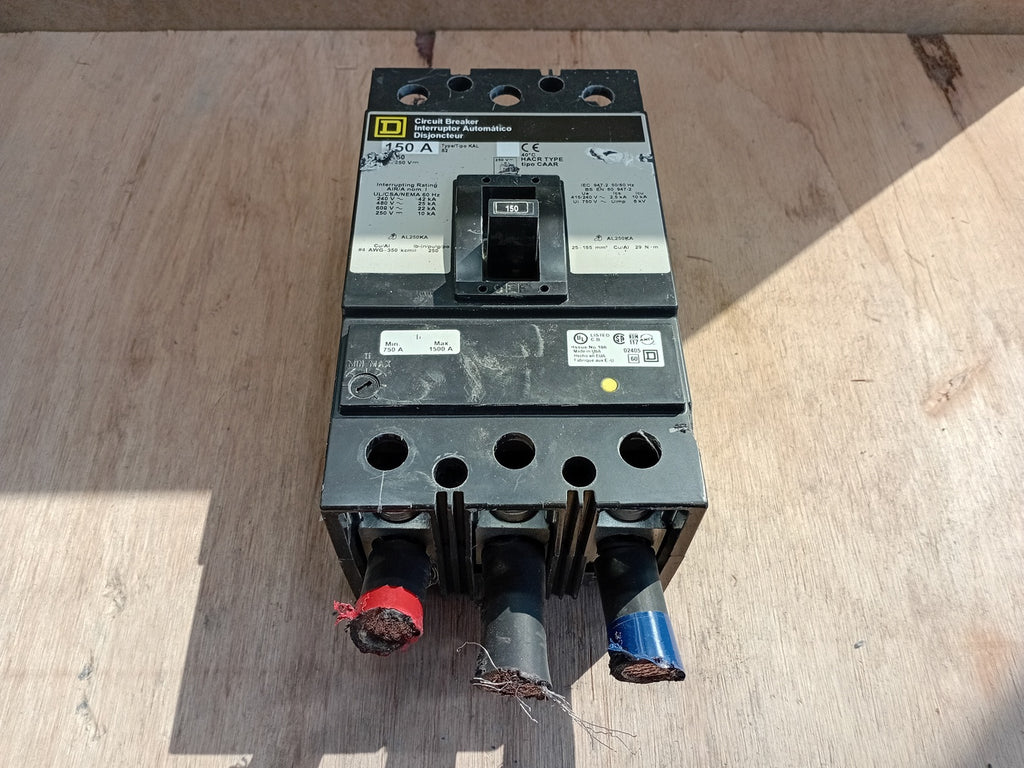 SQUARE D KAL36150 150A 3-Pole 600V Molded Case Circuit Breaker