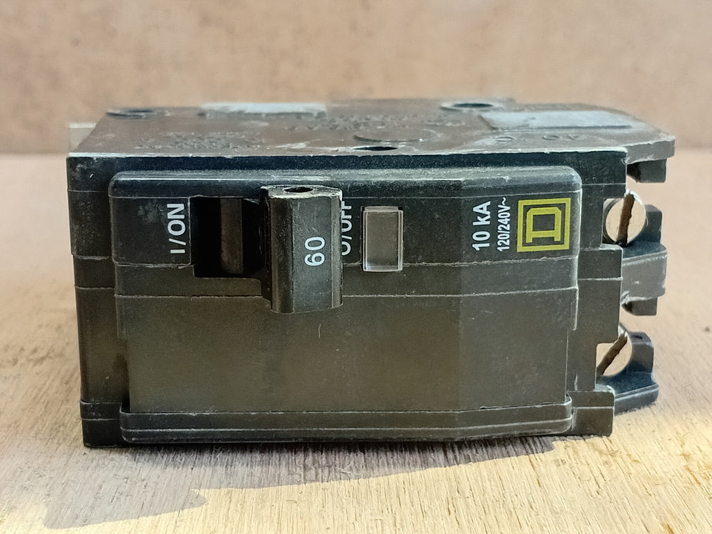 SQUARE D QOB260 60A 2-Pole 120/240V 10kA Bolt-On Circuit Breaker