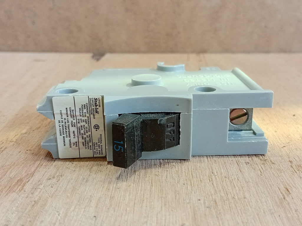 FEDERAL PIONEER NBH115 15A 1-Pole 120/240V 22kA Stab-Lok Circuit Breaker