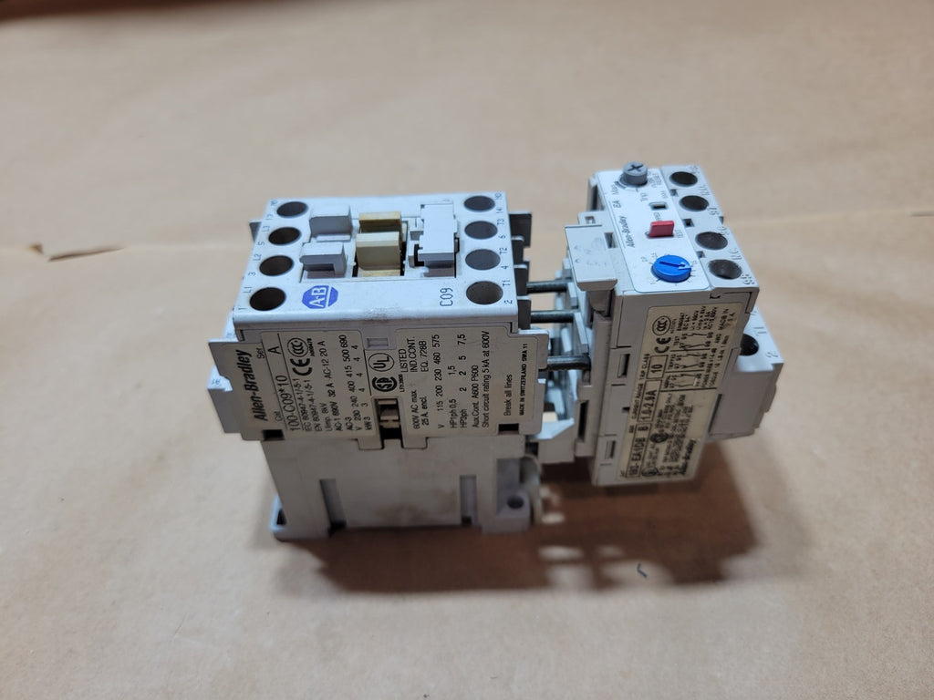 ALLEN-BRADLEY Contactor 100-C09*10 with 1-2.9A Overload Relay 193-EA1DB 