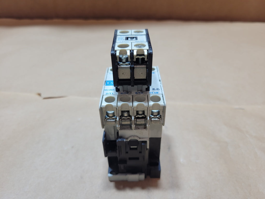 MITSUBISHI ELECTRIC S-N11 20A Magnetic Contactor with UN-AX2 1NO/1NC Auxiliary Block
