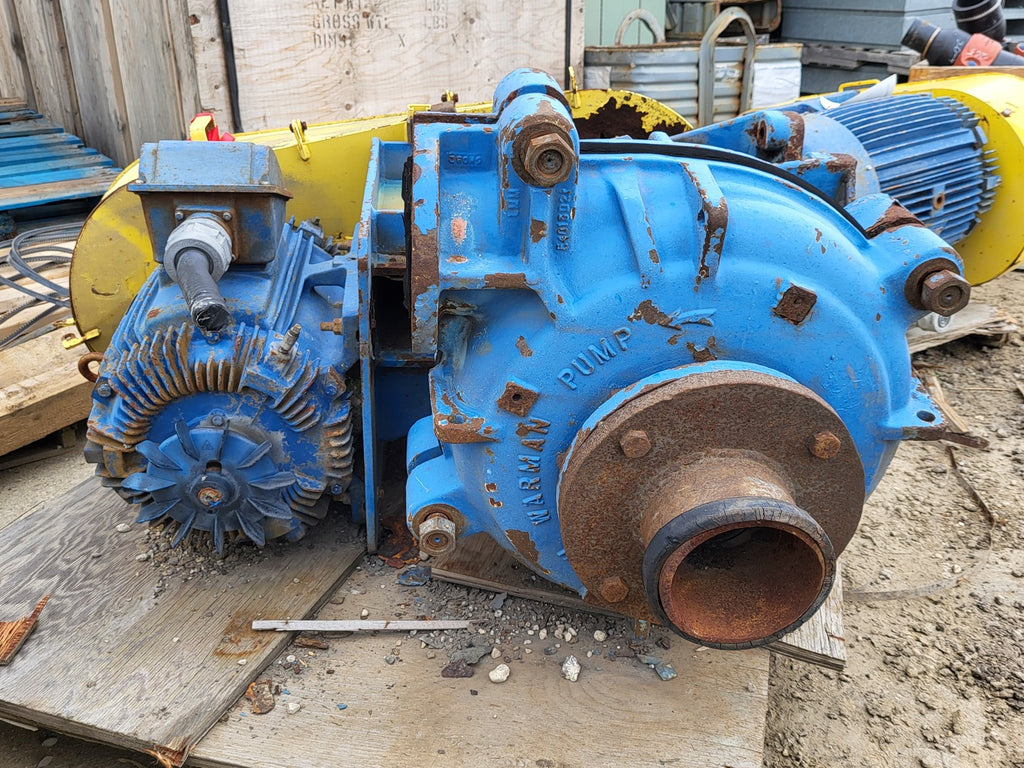 WARMAN 6/4 AH Horizontal Centrifugal Slurry Pump w/ 50 HP Motor