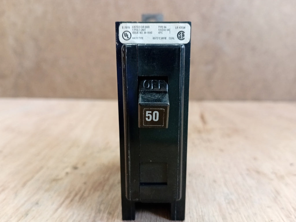 CUTLER-HAMMER 50 Amp, 1 Pole, 120/240 Volts Circuit Breaker BAB1050