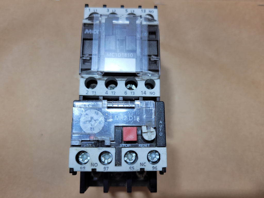 MCG MC1D1810 18A 3-Pole Contactor with MR2D18321 12-18A Overload Relay