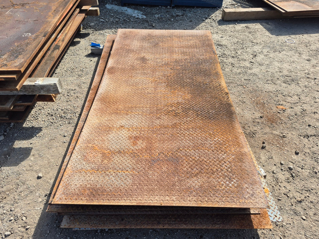 3/16" x 4' x 8' Steel Plate Diamond Floor Material