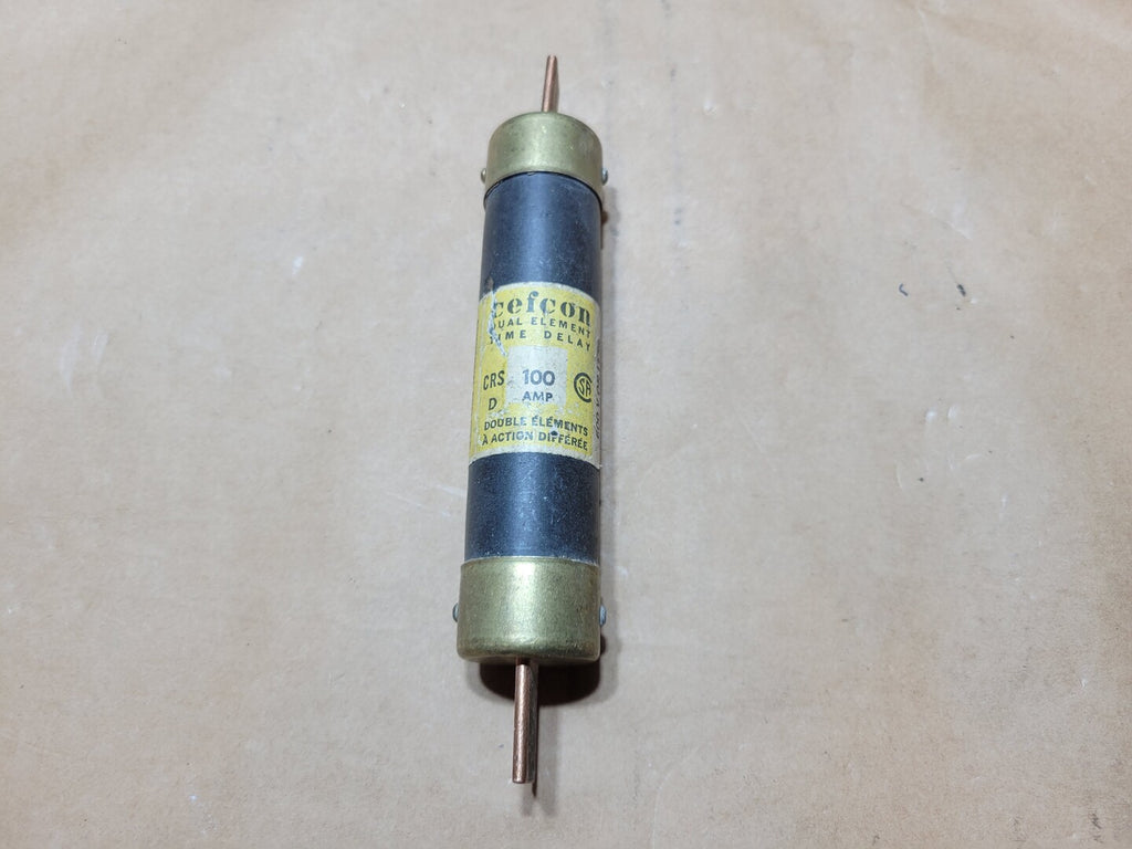 CEFCON 100A 600VAC Class H Type D Dual Element Time-Delay Fuse CRS100