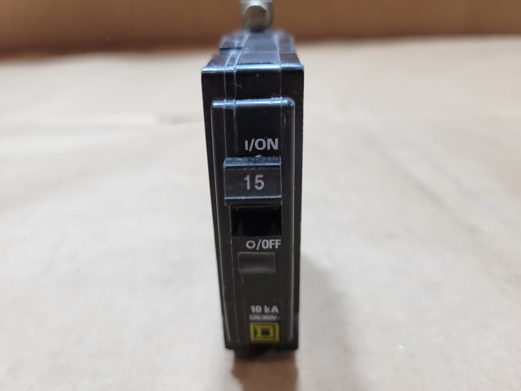 SQUARE D QOB115 15 Amp 1-Pole 120/240 VAC 10kA Circuit Breaker