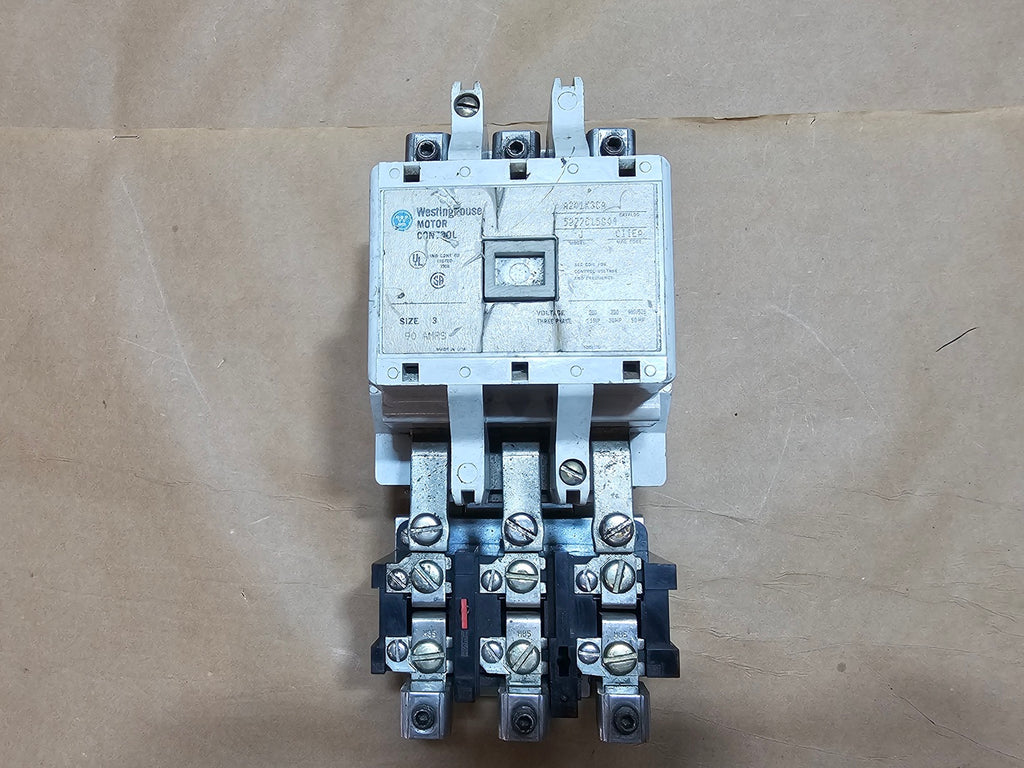 WESTINGHOUSE A201K3CA 90A NEMA Size 3 3-Pole Motor Starter 120V Coil 50HP