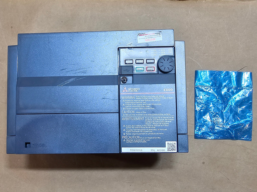 MITSUBISHI ELECTRIC FR-E840-0170-5-60 10 HP 480V 3-Phase E800 Variable Frequency Drive VFD
