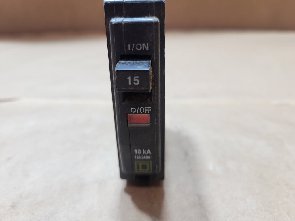 SQUARE D QO115 15A 1-Pole 120/240V 10kA Type QO Circuit Breaker