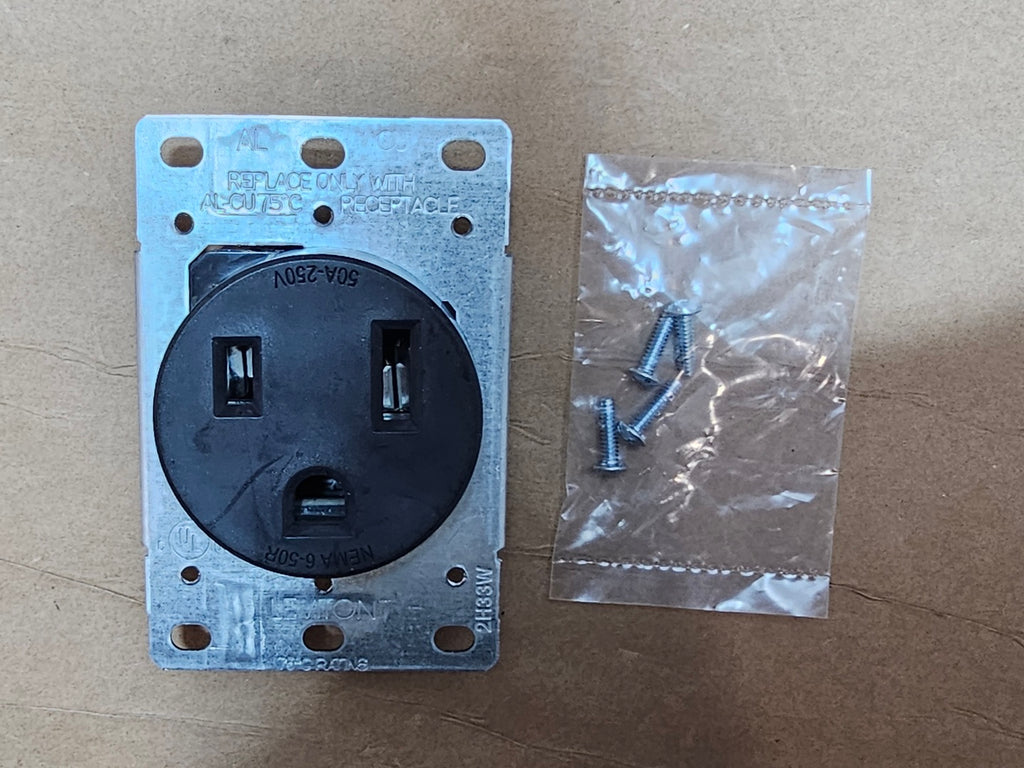 LEVITON 50A 250V NEMA 6-50R Industrial Flush Mount Receptacle 5374