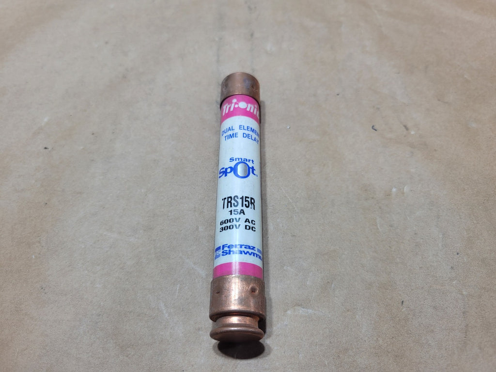 FERRAZ SHAWMUT TRS15R 15A 600VAC 300VDC Class RK5 Dual-Element Time-Delay Fuse