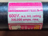 BUSSMANN 60 Amp, 600 Volt, Class RK5 Time Delay Fuse FRS-R-60