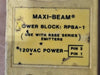 BANNER MAXI-BEAM Photoelectric Sensor RSBE w/ 120VAC Power Block  RPBA-1