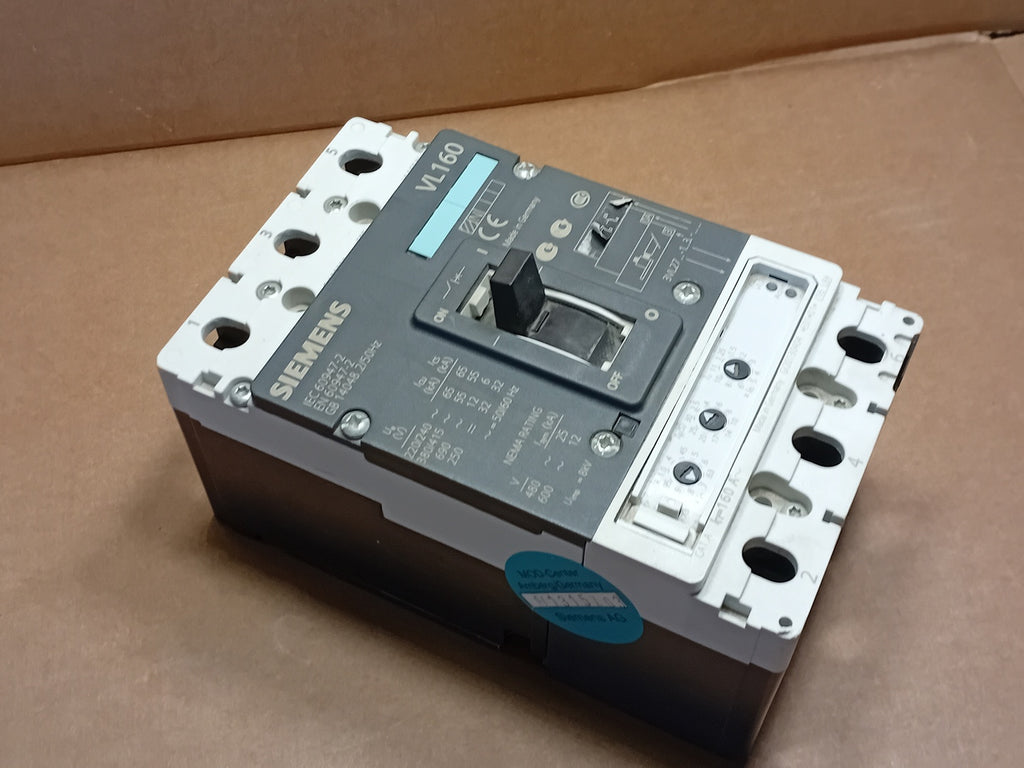 SIEMENS 160 Amp, 3 Pole, 600 Volt Circuit Breaker 3VL2716-1LB33-0AB1