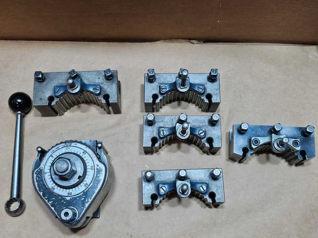 DORIAN TOOL INTERNATIONAL QITP50N Quadra Index 4-Station Lathe Tool Post With 5 Holders, 17-32" Lathe Swing 