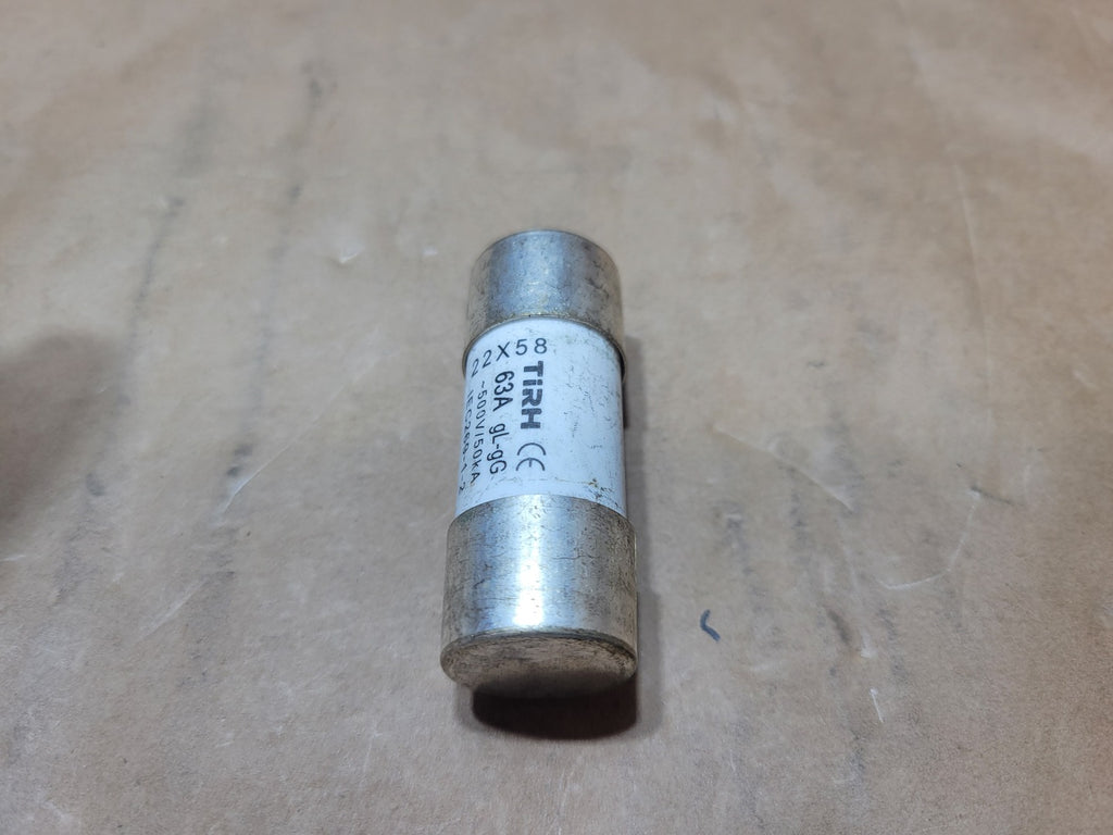 TIRH 63A 500V 50kA gL-gG 22x58mm Cylindrical Cartridge Fuse