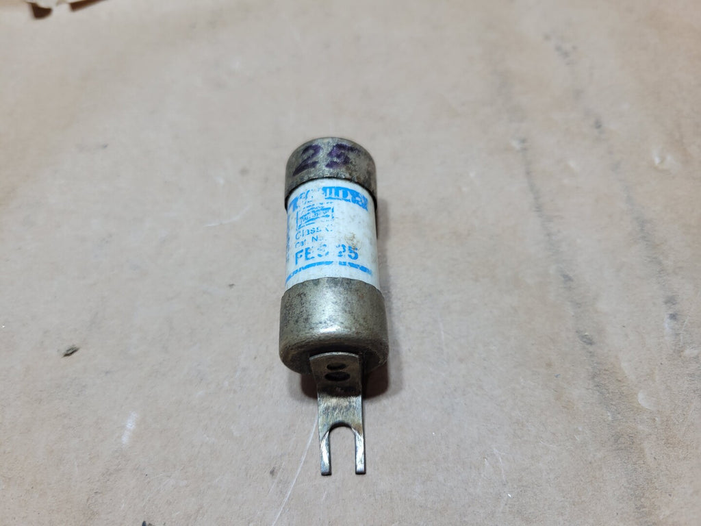 GOULD SHAWMUT 25 Amp, 600 Volt, Class C Fast Acting Fuse FES25