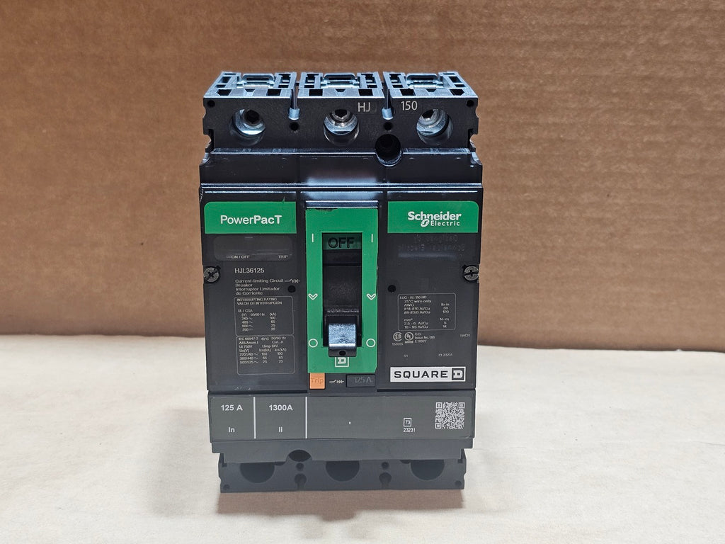 SCHNEIDER Square D 125 Amp, 3 Pole, 600 Volts Circuit Breaker HJL36125