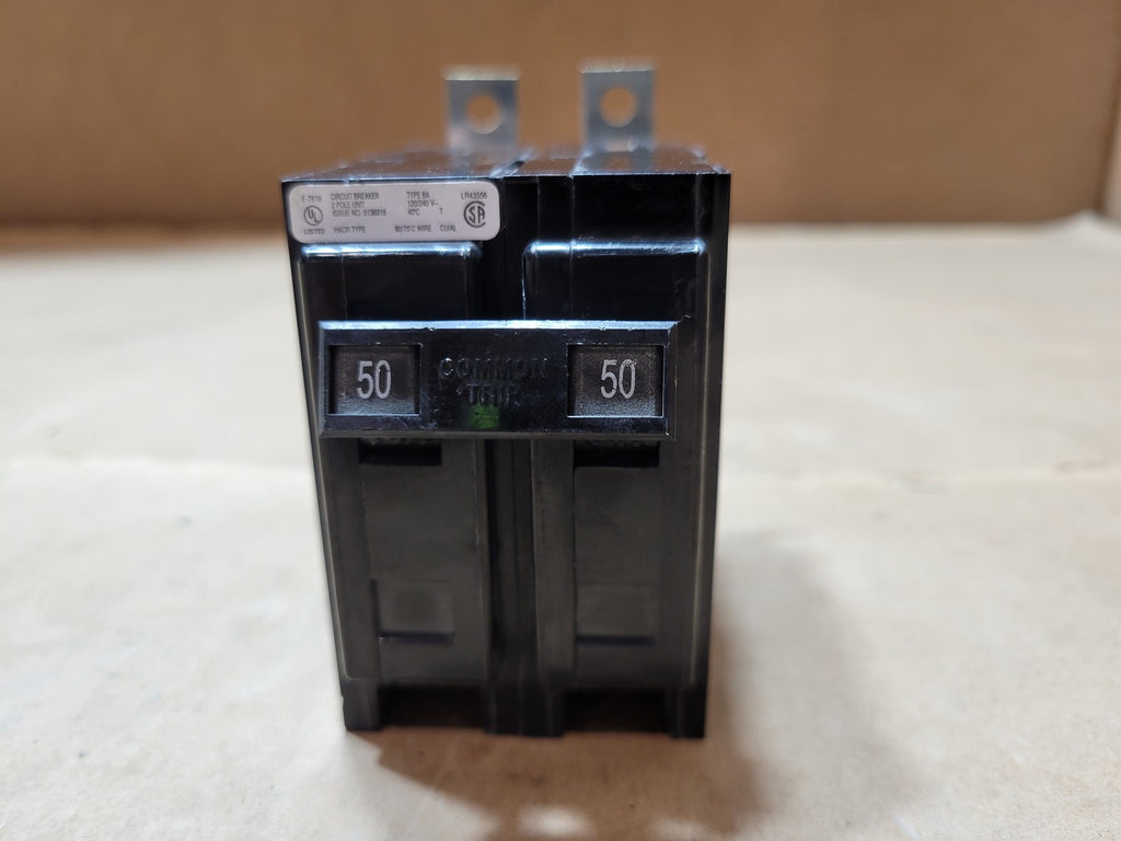 CUTLER-HAMMER BA250 QUICKLAG 50A 2-Pole 120/240V Bolt-On Circuit Breaker