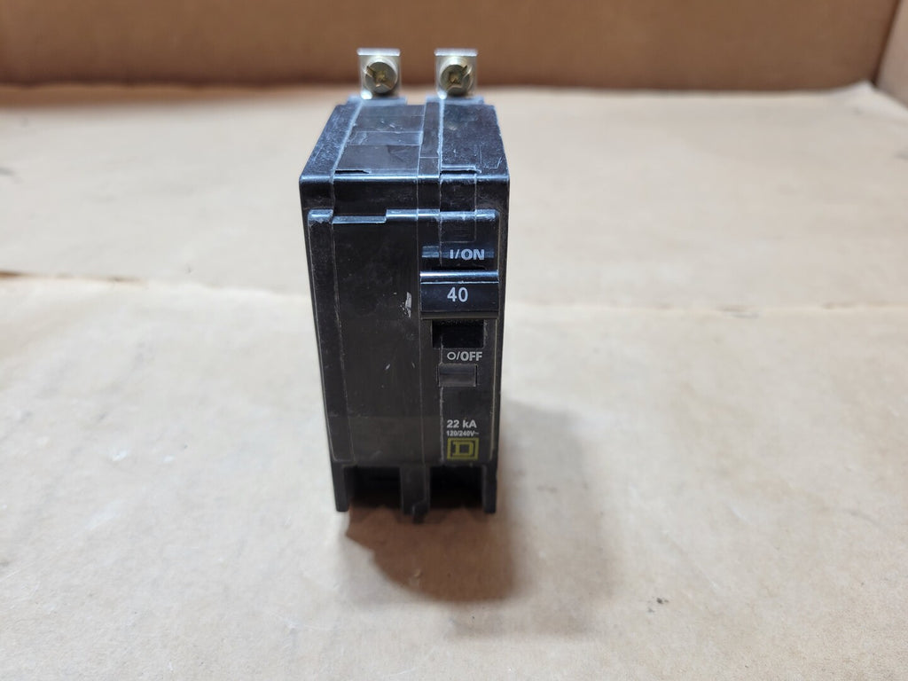 SQUARE D QOB240VH 40A 2-Pole 120/240V 22kA Bolt-On Circuit Breaker