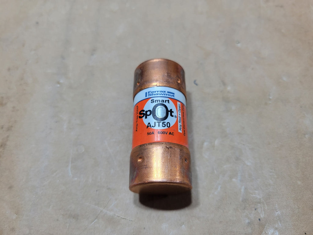 FERRAZ SHAWMUT 50 Amp, 600VAC, Class J Time Delay Fuse AJT50