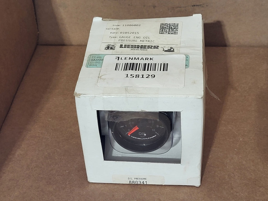 LIEBHERR 11006002 Engine Oil Metric Pressure Gauge Kit 0-10 Bar