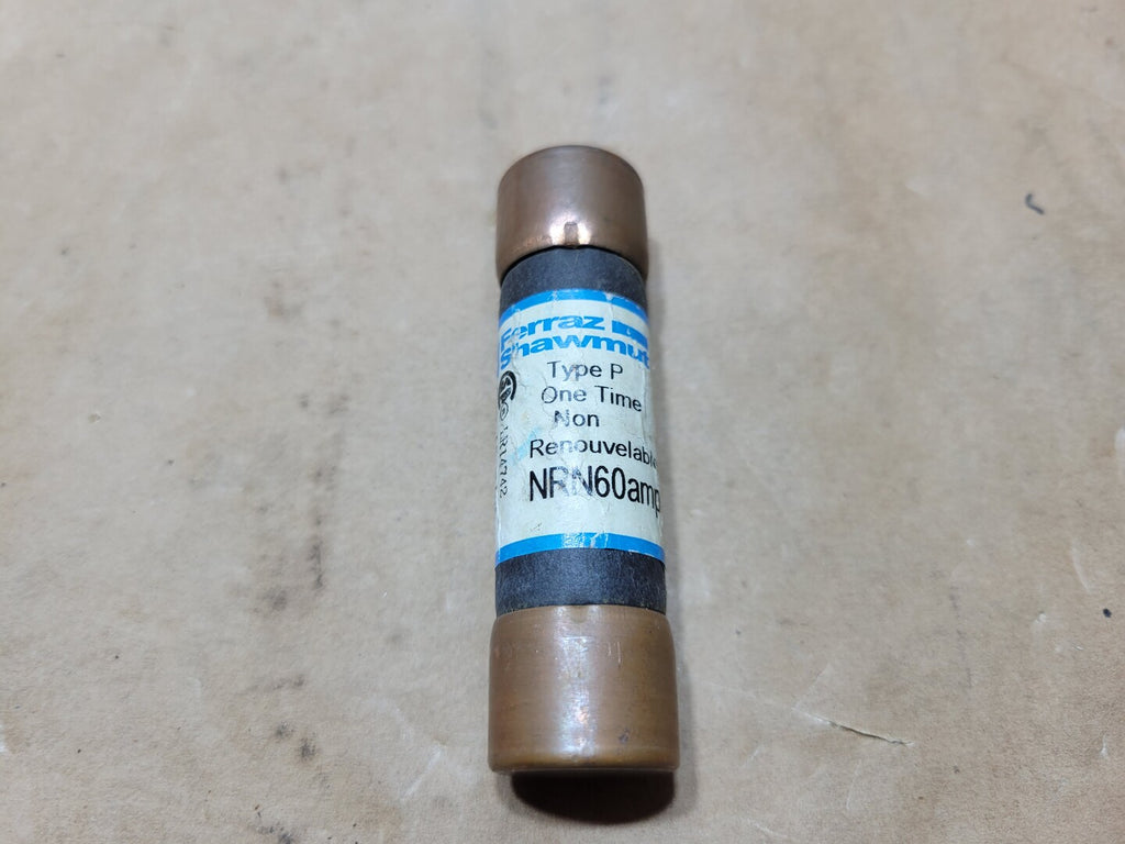 FERRAZ SHAWMUT 60 Amp, 250 VAC, Class H One-Time Fuse NRN60