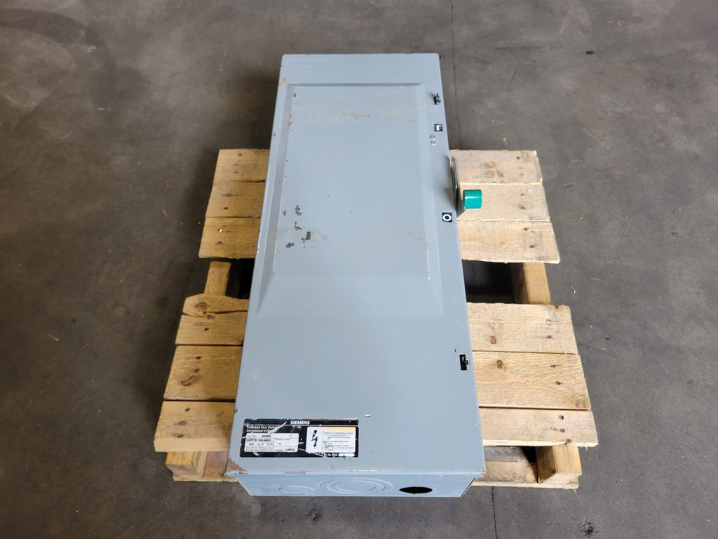 SIEMENS ID364 200A 600V 3-Pole Fusible Disconnect Switch with TRS150R Fuses