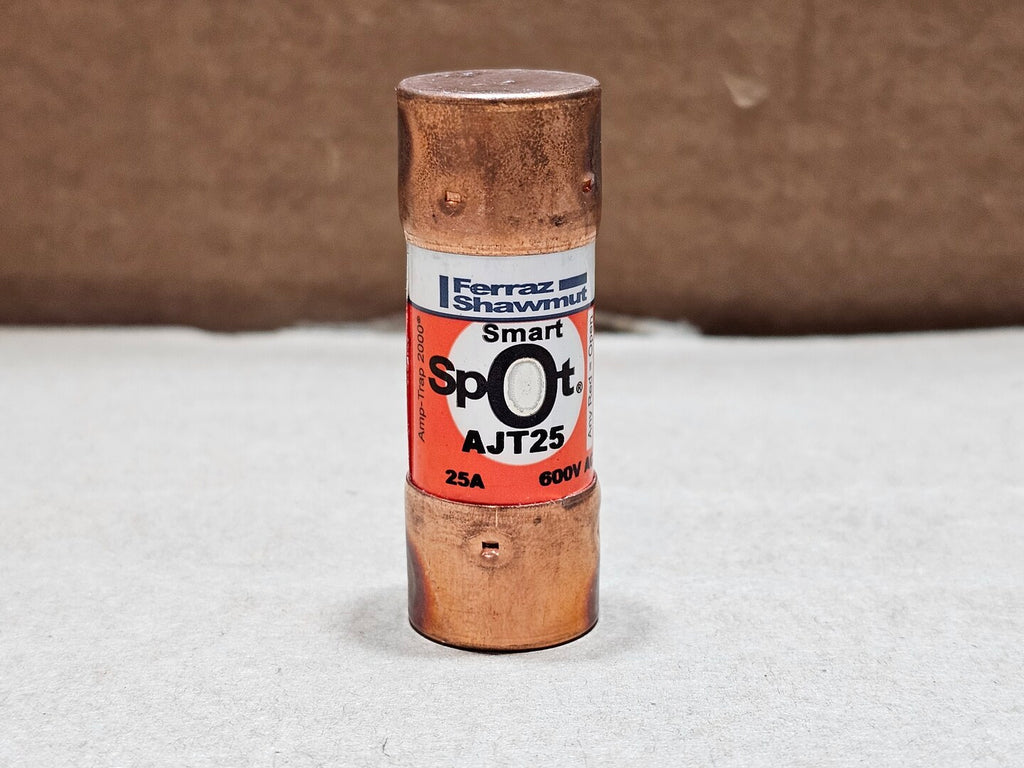FERRAZ SHAWMUT AJT25 25A 600V Class J Time-Delay SmartSpot Fuses (Lot of 6)