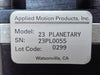 APPLIED MOTION PRODUCTS 23 Planetary Precision Gearhead, Ratio 55:1
