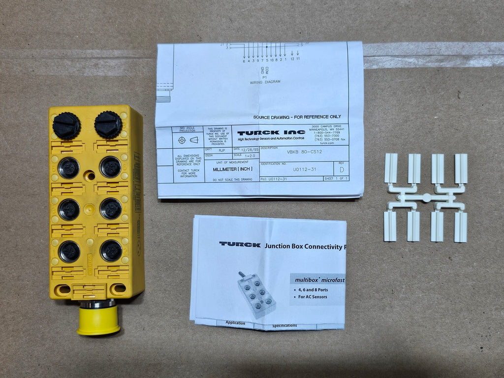 TURCK VBKB 80-CS12 MultiBox 8-Port Microfast Sensor Junction Box U0112-31