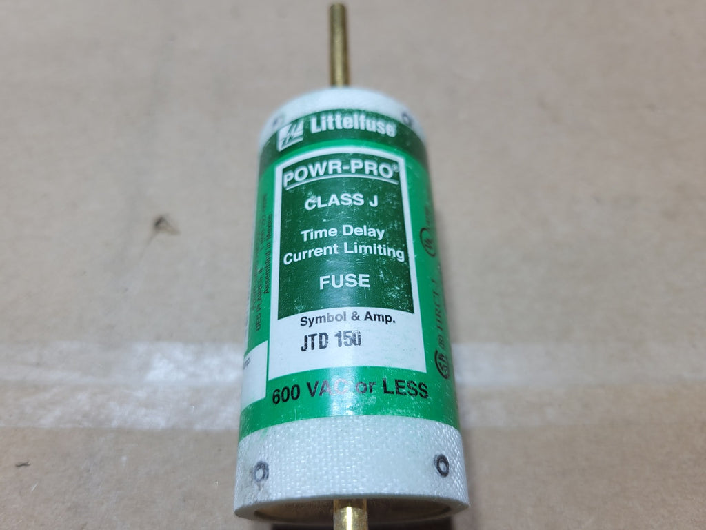 LITTELFUSE JTD150 POWR-PRO 150A 600VAC Class J Time-Delay Current-Limiting Fuse
