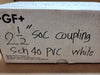 GEORG FISCHER 2-1/2 in Schedule 40 White PVC Socket x Socket Coupling (Box of 6)
