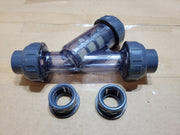 ASAHI 1" PVC Y-Sediment Strainer 10JYS-00021, EPDM, 20 Mesh, Socket/Threaded
