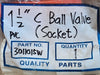 CHEMKOR 3011015W 1-1/2" PVC Socket Ball Valve - 235 PSI